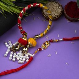 StileAdda Thread Bhaiya Bhabhi Rakhis with Roli Chawal-13