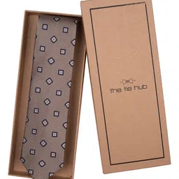 The Tie Hub Men Geometric Printed Broad Tie-0