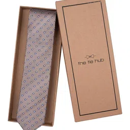 The Tie Hub Men Woven Design Pure Silk Broad Tie-54