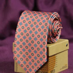 Tossido Men Pink & Blue Printed Broad Tie-image-24