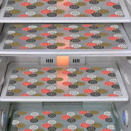 LooMantha 5-Pcs Red & Black Printed Durable Fridge Cover image 3