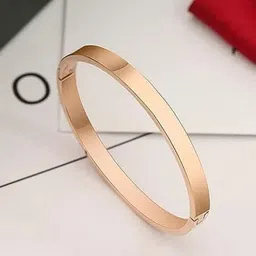 KRYSTALZ Unisex Rose Gold-Plated Kada Bracelet-18