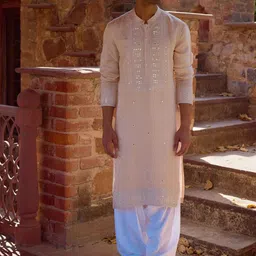 Ankit V Kapoor Nagarjuna Floral Embroidered Regular Straight Kurta with Salwar-image-8