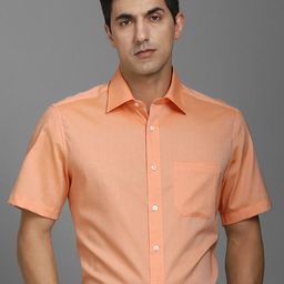Louis Philippe Spread Collar Formal Cotton Shirt-image-82