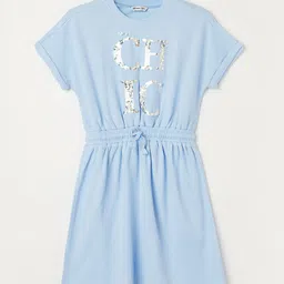 Fame Forever by Lifestyle Girls Typography Printed Round Neck Fit & Flare Midi Dress-picture-28