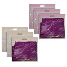 Kuber Industries Pink Set of 6 Regular Suit Organiser Organisers-31