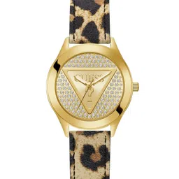 GUESS Women Brass Dial & Leather Straps Analogue Watch GW0745L2-picture-4