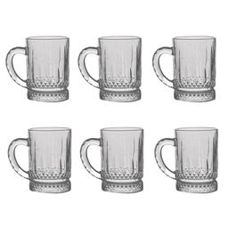 Nestasia Transparent Textured Glass Transparent Mugs Set of Cups and Mugs-34