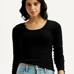 Levis Textured Scoop Neck Slim Fit T-Shirt-image-94