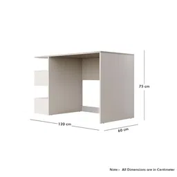 HEXA RED White Engineered Wood Study Table For Work From Home Students & Computer Table image 3
