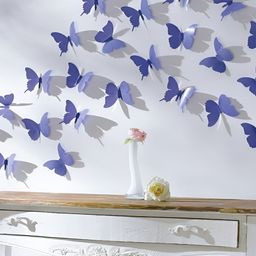 INDIAN ROYALS Blue & Off White Butterfly Printed Self-Adhesive & Durable Wall Sticker-image-12