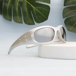 Ted Smith Unisex Sports Sunglasses with UV Protected Lens GHOST2_C2-SILVER-53
