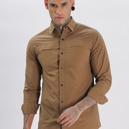 BEVDAAS Men Spread Collar Solid Cotton Formal Shirt-image-33