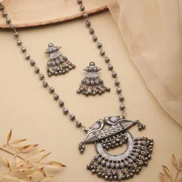 Anouk Silver-Plated Beaded-Studded Jewellery Set-30