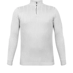CLOTHIFY Boys Ribbed Pullover With Zip Detail Sweater-image-89