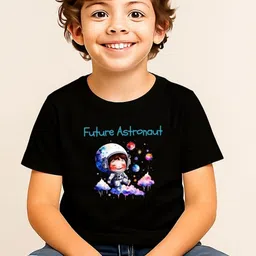 TAGWEAR Boys Printed Drop-Shoulder Sleeves Applique T-shirt-picture-0