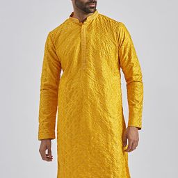 VASTRAMAY Men Embroidered Sequinned Kurta-16