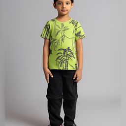 Ed-a-Mamma Boys Printed Tropical Bio Finish Applique T-shirt-image-74