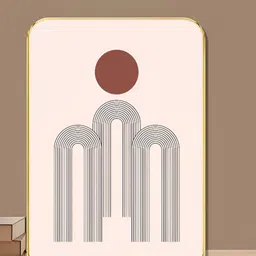 SAF Cream-Coloured & Black Wood Abstract Wall Paintings-12