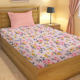 IVAZA Pink Cotton Nylon 260 TC Bedsheets-image-35