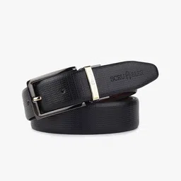 Scrumbler Men Textured Leather Reversible Formal Belt-image-10