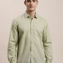 Turtle Men Standard Slim Fit Spread Collar Ethnic Printed Cotton Formal Shirt-image-95