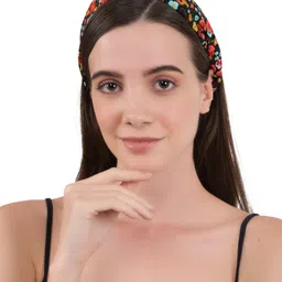 BuckleUp Women Multicoloured Floral Printed Wrap Headband-3