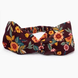 DEEBACO Women Maroon & Orange Floral Printed Hairband-19
