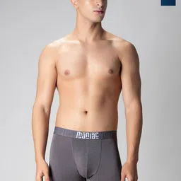Maniac Men Pack Of 2 Mid Rise Anti Bacterial Trunks MN25-2PCK-MODAL-TRUNKS-PTRL_GRY-S-picture-18
