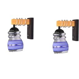 SOMIL Blue Glass Cylinder Printed Wall Lamps-image-87