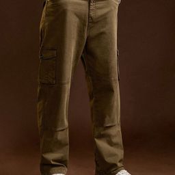 THE BEAR HOUSE Men Straight Fit Cargos Trousers-image-100