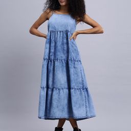 The Roadster Lifestyle Co A-Line Shoulder Straps Midi Dress-image-57