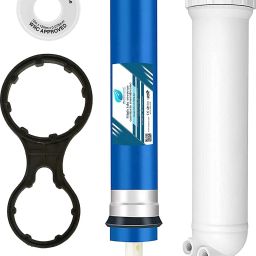 High 2000 TDS Membrane with housing Spare for All Type of RO Water Purifier (One 80 GPD Membrane) Pleated Filter Cartridge-25