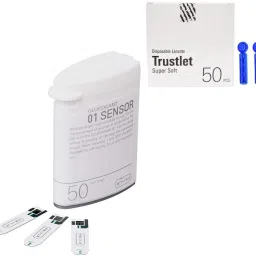 Arkray 01 Mini Blood Glucose Monitor 50 Test Bottlepack Strips & 50 Lancets 50 Glucometer Strips-25