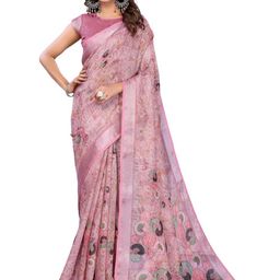 SUVIKAS CREATION Women Ethnic Motifs Printed Zari Saree-image-62