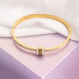 VOGUE PANASH Women Brass Gold-Plated Bangle-Style Bracelet-4