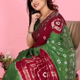 Bandhanivilla Bandhani Pure Silk Bandhani Saree-image-60