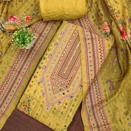 MANVAA Women Floral Printed Unstitched Dress Material-image-1