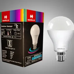 9 W Motion Sensor Round B22 LED Bulb-10