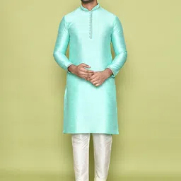 Arihant Rai Sinha Men Floral Embroidered Regular Kurta with Trousers-image-75