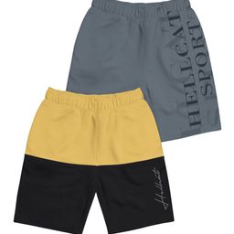 HELLCAT Boys Typography Printed Shorts-17