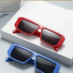 AUGEN Unisex Black Lens & Black Rectangle Sunglasses with-image-97