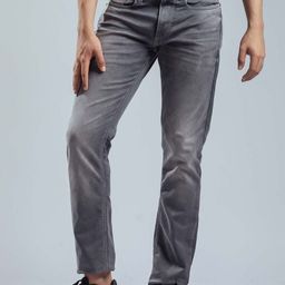 nostrum Men Slim Fit Mid-Rise Slash Knee Heavy Fade Stretchable Jeans-image-49