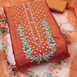DIVASTRI Embroidered Viscose Rayon Unstitched Dress Material-picture-11