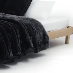Zarf Charcoal 3 Pcs Microfiber Heavy Winter Double Bed Quilt With Cushion Covers-picture-11