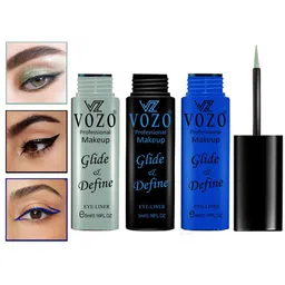 VOZO Set Of 3 Glide & Define Infusion Essential Liquid Eyeliner- 5ml Each- Shade- 02-04-08 image 3