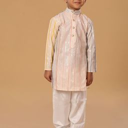 The Mini Trunk Boys Embroidered Regular Sequinned Kurta with Trousers image 2