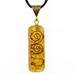 VIBESLE Unisex Onyx Studded Geometric Pendant-14