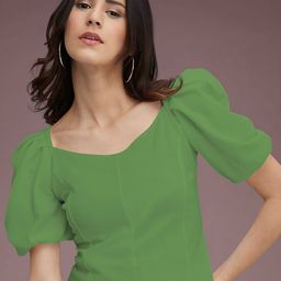 Dream Beauty Fashion Solid Puff Sleeves Top-picture-22
