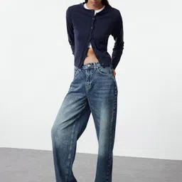 Trendyol Women Mid-Rise Heavy Fade Jeans-image-92